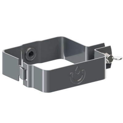 KROP Obejma stalowa rury kwadratowej - system rynien kwadratowych 80x80 mm